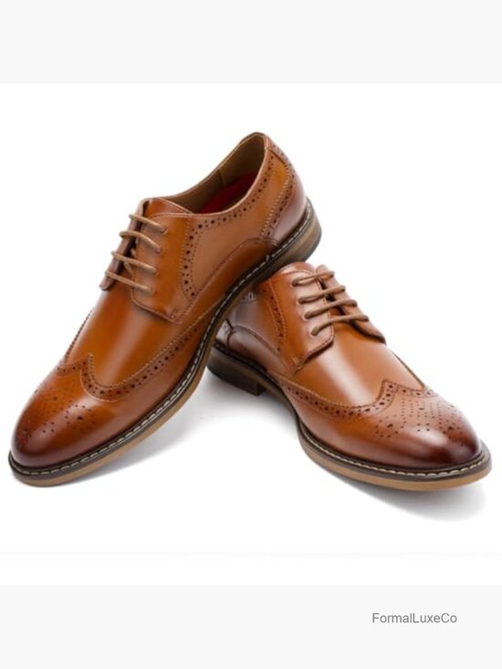 Men\'s Oxford Dress Shoes Lace-Up Formal Wingtip Business Casual
